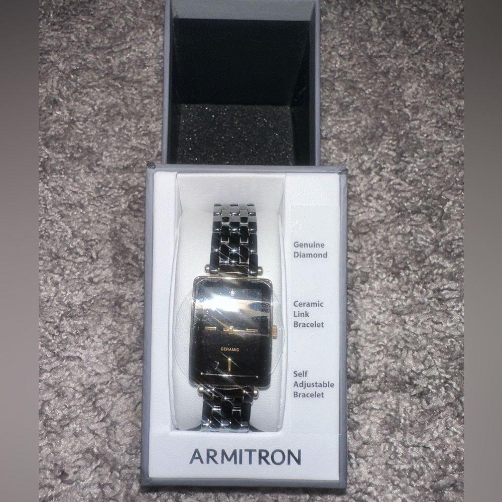 Armitron black womens watch new in box